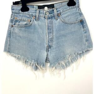 Nasty Gal x After Party Levi's Frayed Denim Shorts